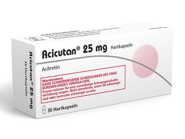 Packshot – Acicutan 25mg – 30er Packungsgröße