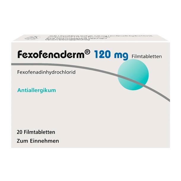 Packshot – Fexofenaderm 120mg 20Stk